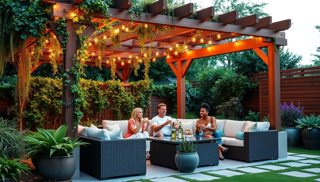 pergola construction enhancing outdoor living