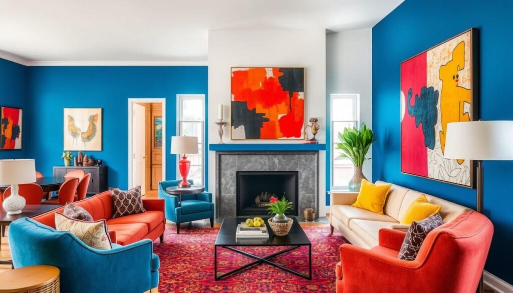 Bold color schemes in interior design